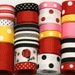 20 Yd Ladybug Pink and Red Grosgrain Ribbon Lot - You Receive 1 yard each style ribbon