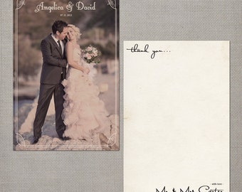 Angelica - Vintage Wedding Thank You Cards