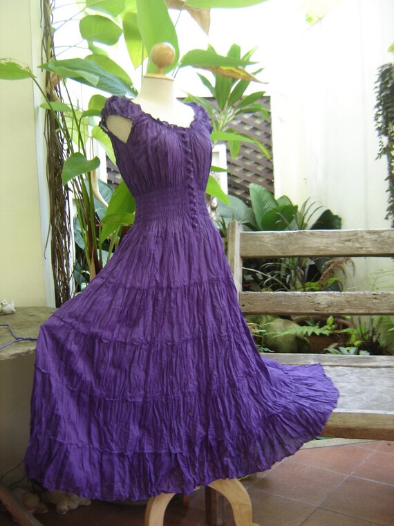 Princess Cotton Dress Purple by fantasyclothes on Etsy