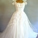 Reserved 50s Wedding Dress/ Bridal designer Marie of Pandora, Lace, Tulle, white gown
