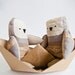 Owl Mystery Bag Grab Bag , 2 little owls, soft art toys by Wassupbrothers