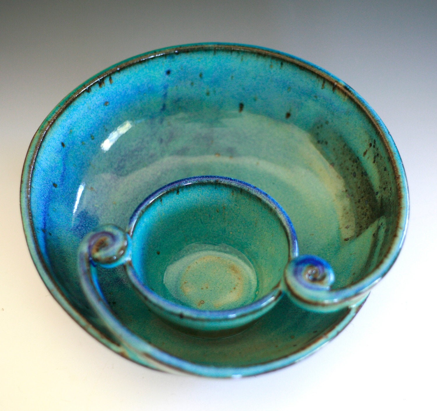 Chip and Dip handmade ceramic dish ceramics and pottery