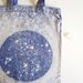 Blue Moon- Cotton Tote Bag- Galaxy Tote- Bleached - Hand Dyed Discharge Tote