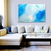 SKYDANCE original abstract modern painting - gallery fine art - contemporary interior design - ooak home wall decor - blue green