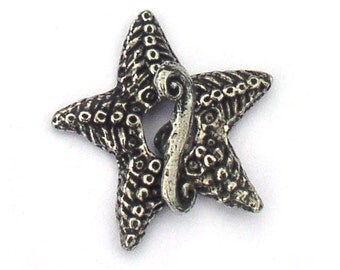 Green Girl Studios Starfish Toggle Clasp Pewter