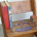 Vintage stool....wood.... ....carousel....blue & red