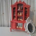 Orange Halloween Curio Cabinet - 1 Inch Scale - Dollhouse Size
