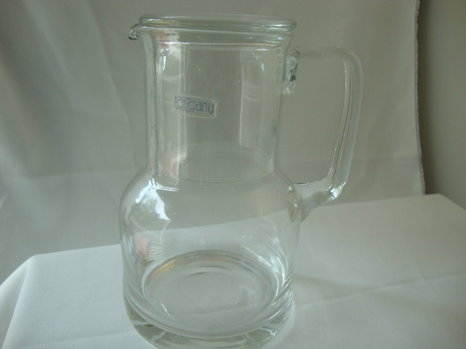 Crystal Bedside Water Carafe or Pitcher Toscany Made in