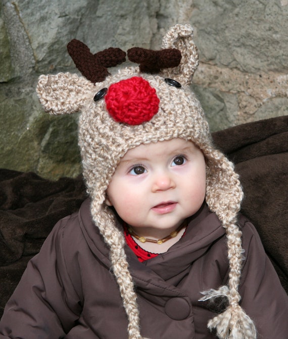 Baby Hat Reindeer Hat Baby Reindeer Hat 612 months