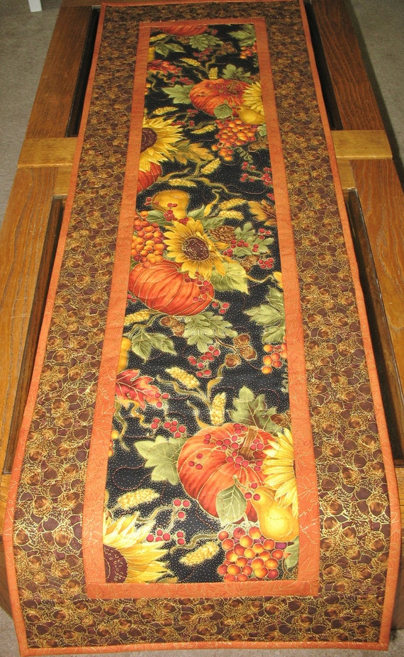 Autumn Table Runner Quilted fabric from Timeless Treasures