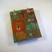 Large Refillable Recycled Notepad, Embroidered Zoo Animals, Upcycled Vintage Gift Wrap Paper