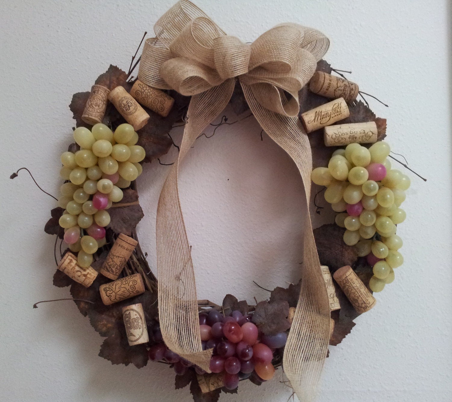 wine cork grapevine wreath wine cork grapevine wreath
