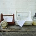 RESERVED for Kate - Wooden Egg Basket - Distressed Cottage White - Wooden Tote