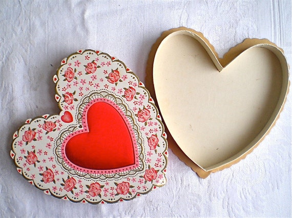 Vintage Valentine Box Valentine Box Heart Red Roses