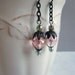Waterlily Pink Dangle Earrings - Vintage Inspiration