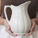 Vintage White Ironstone Pitcher, Harvest Wheat - Royal Crownford Weatherby Hotel Falcon Ware