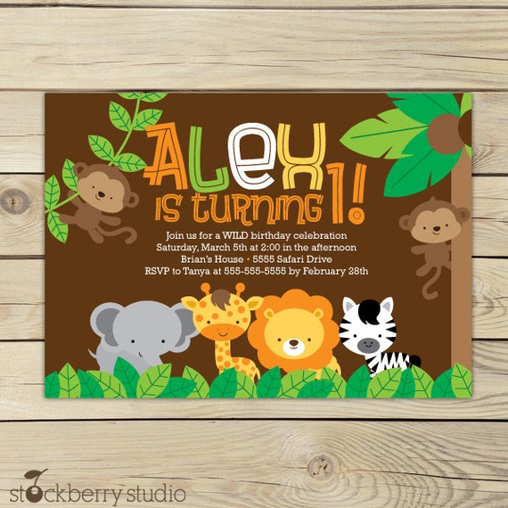 Jungle Animal Party Invitations 7