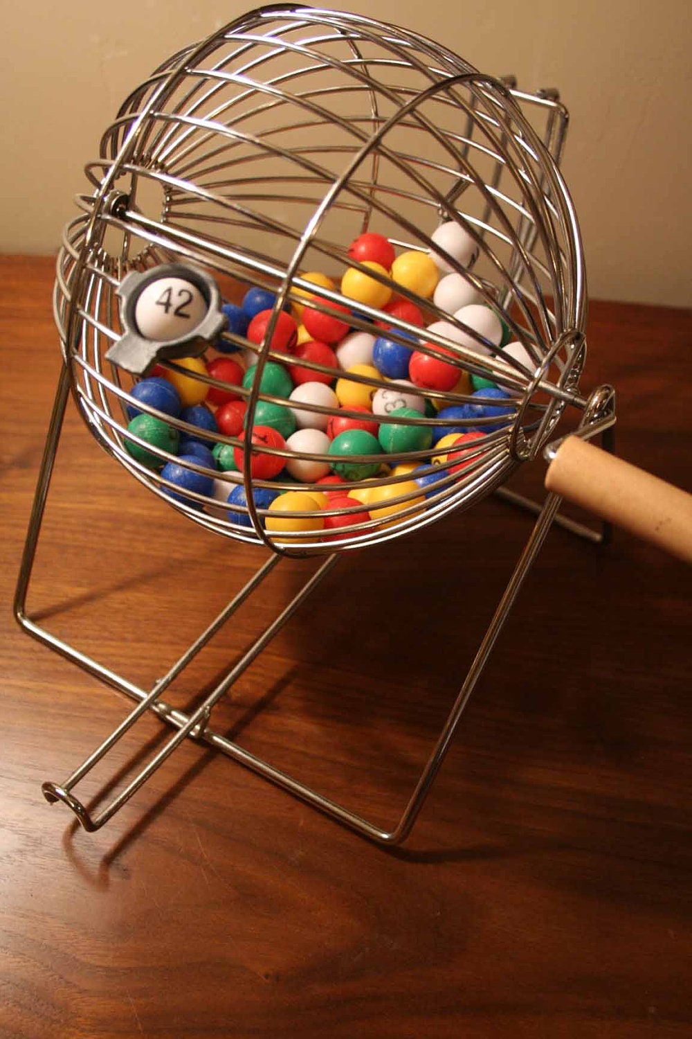 Bingo Cage with 73 Plastic Balls