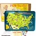 Vintagae Retro 1953 Map Game Tray Table by Replogle Globes
