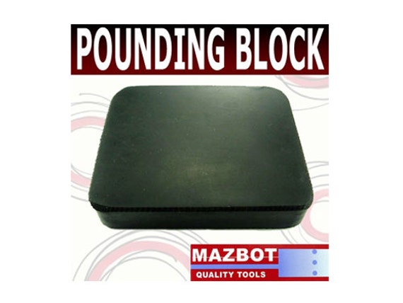 4 x 4 x 1 Mazbot Hard Rubber Pounding Block