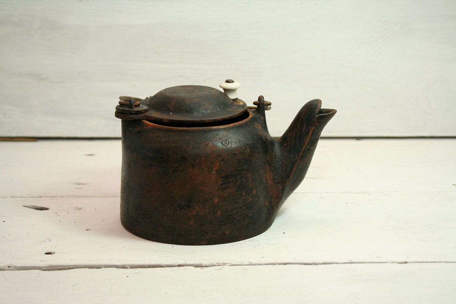 Vintage Wagner Ware Cast Iron Tea Kettle Sidney Ohio 19TH C.