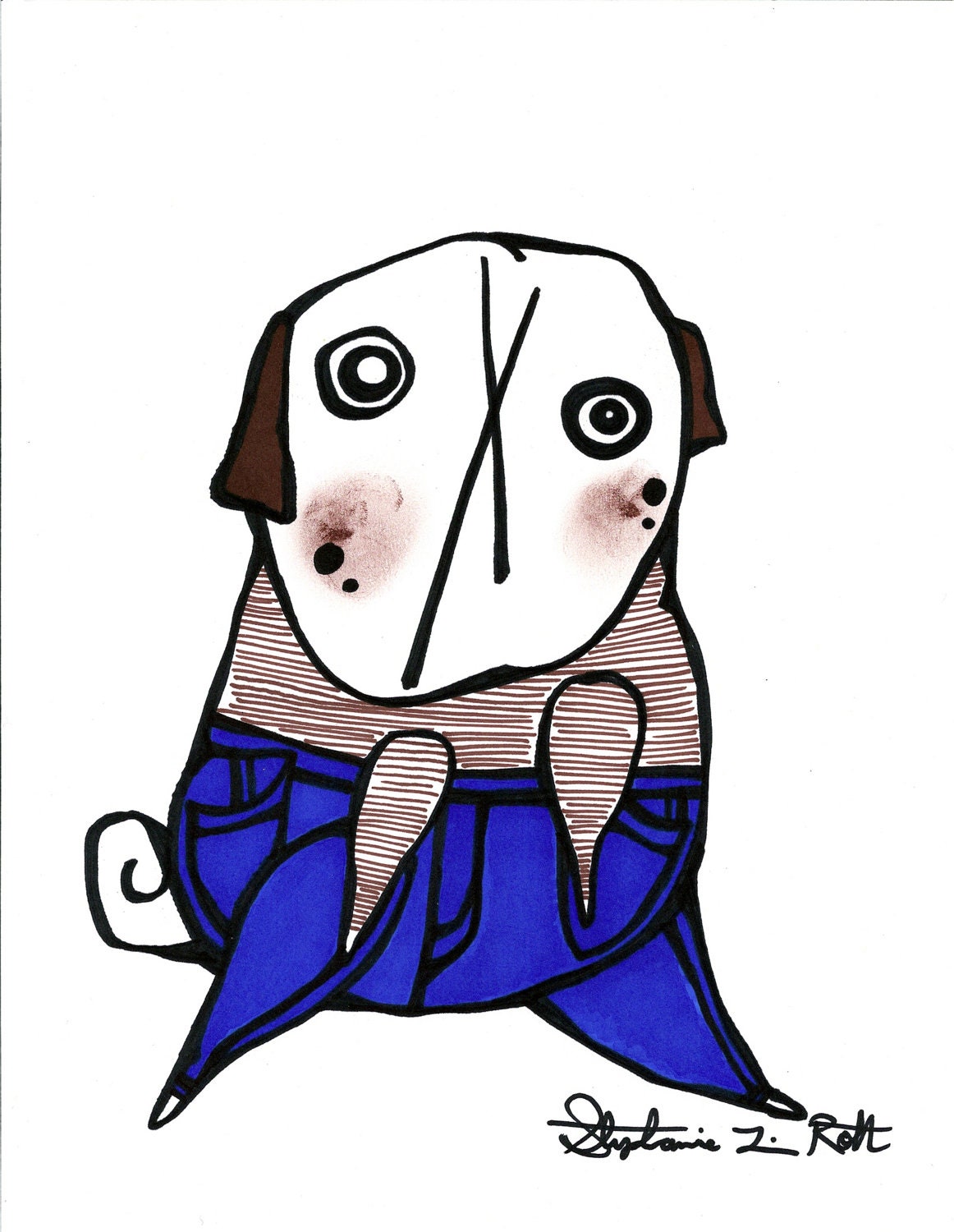 Pug in Perfect Fit True Blue Skinny Jeans Original Marker