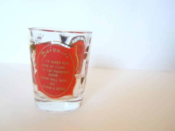 Bacardi Rum Shot Glass by VintageShophop on Etsy