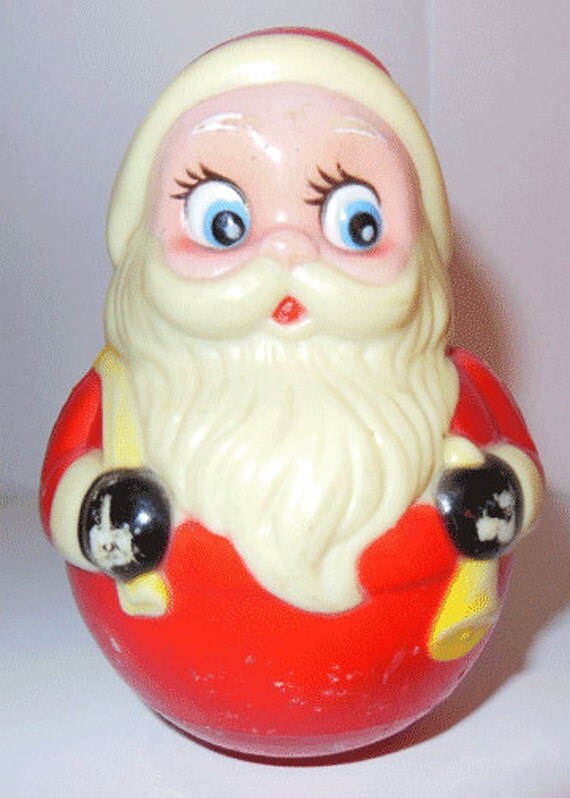 Vintage Santa Claus Weeble Wobble Toy Kiddie by TheLoopLady