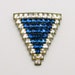 Vintage Art Deco Rhinestone Dress Clip Blue Clear