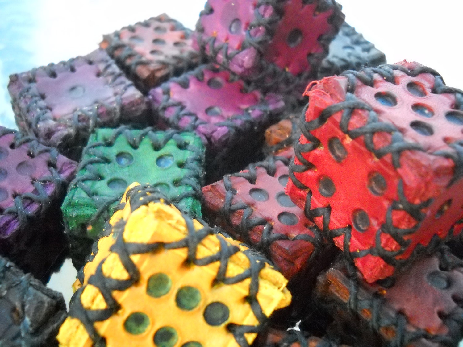 Lucky Leather Dice Custom Colors by SmartPencilDesigns on Etsy
