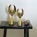 Vintage Mexico Brass Angel Pair