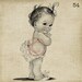 Adorable Vintage Baby Girl LARGE Digital Vintage Image Download Sheet Transfer To Totes Pillows Tea Towels T-Shirts