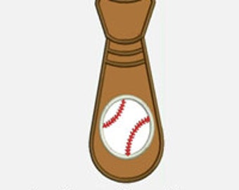 Baseball Tie...Embroidery Applique Design...Three sizes for multiple hoops...Item1448...INSTANT DOWNLOAD