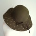 Olive Green Gold Studded Hat with Bow