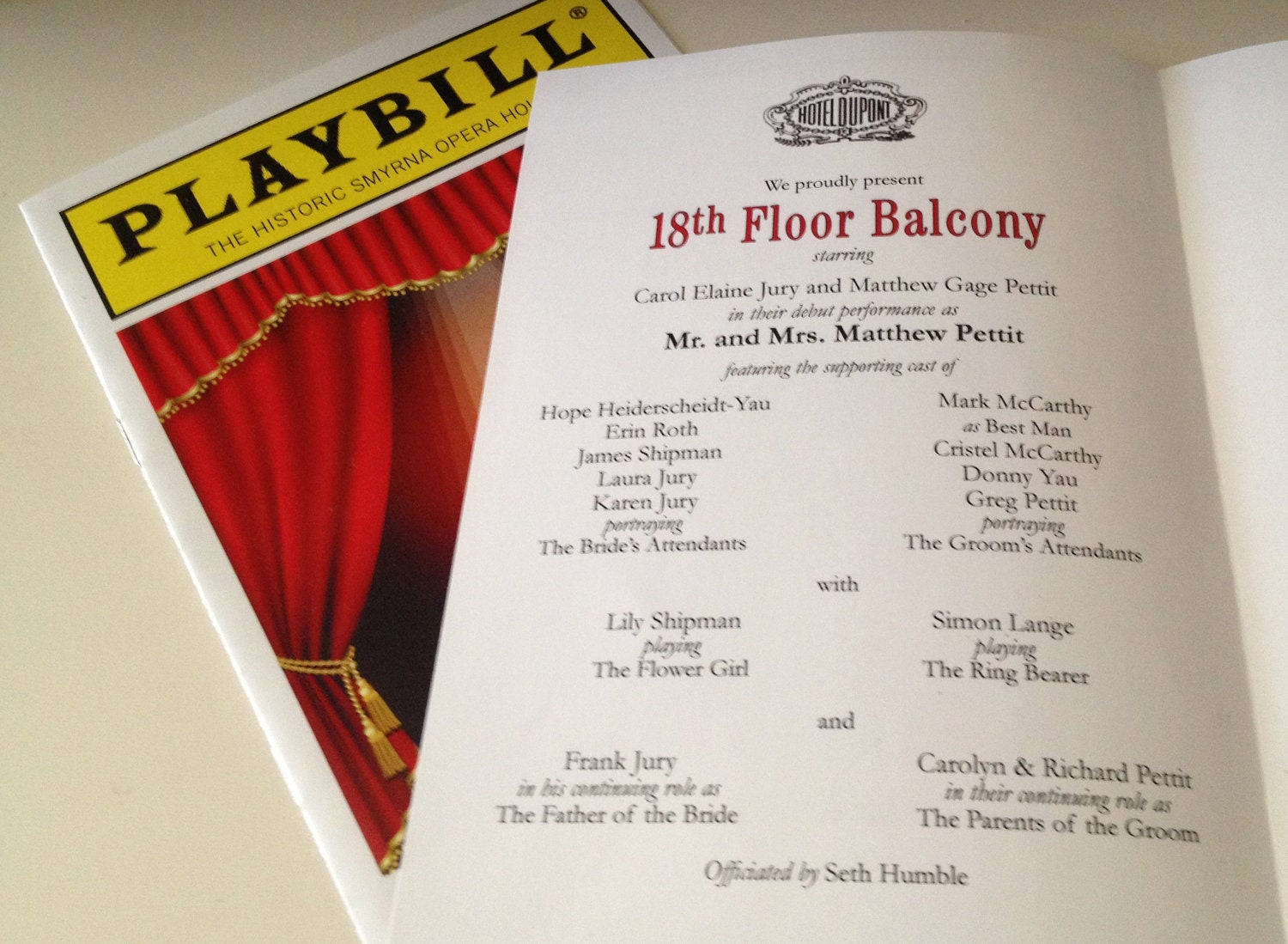 100 PLAYBILL theater programs for wedding birthday or other