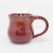 Wheel Thrown Stoneware Coffee Mug in Fiery Brick Red