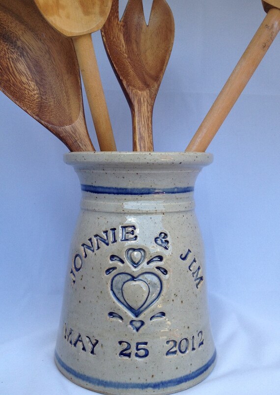 Personalized Stoneware Marriage Crock