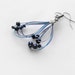 Dark galaxy earrings, lightweight modern earrings in navy blue, ooak earrings