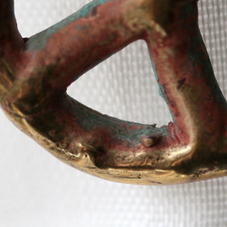 brass pretzel necklace food jewelry brass pendant on by radicals