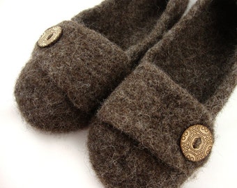 Bark Womens Felted Wool Slippers