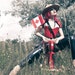 XS Mountie Shrug Red w/ black accents & gold snaps from Artifice Clothing (photoshoot sample sample)