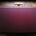 Vintage Large Red Suitcase with White Trim