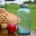 Vintage Half Gallon Aqua Blue Ball Perfect Mason Canning Jar with Zinc Lid
