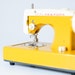 Toy Sewing Machine - Vintage - Made in USSR - Yellow Mustard - Ladushka - Nursery Decor