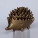 Vintage Austrian Set of 6 Brass Hedgehog Ashtrays - Walter Bosse - 50s