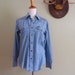 Vintage Wrangler Chambray Shirt // Denim Western Shirt Small