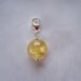 925 Sterling silver clip on charm natural yellow CITRINE, November Birthstone, Chakra - fits link bracelet