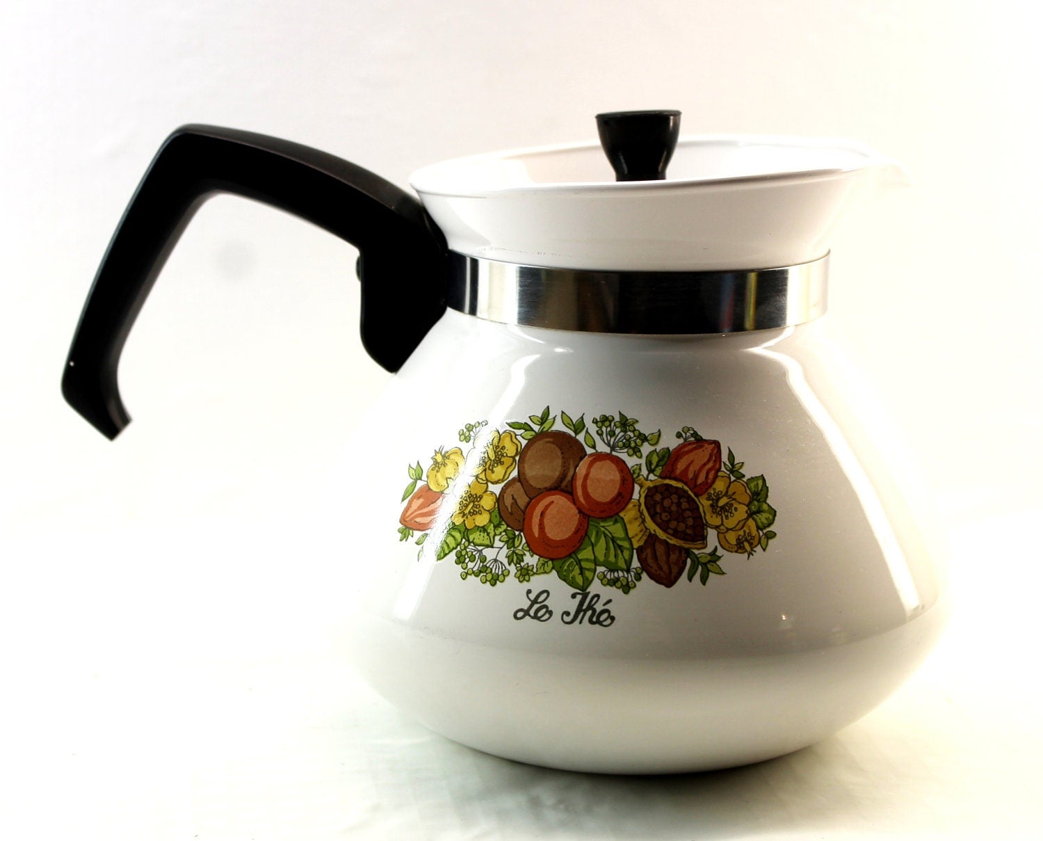 Corning Ware 6 Cup Teapot with Fruit and by HobartCollectables