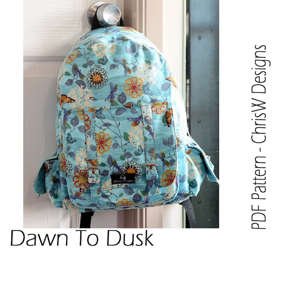 Backpack PDF sewing pattern Rucksack "Dawn To Dusk", handmade teen or adult backpack with loads of pockets