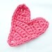 Crochet Fabric Heart Applique